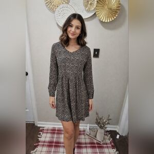 Motherhood Black and Cream Patterned Dress